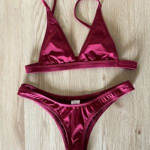Barley-there Burgundy Bikini